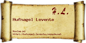 Hufnagel Levente névjegykártya