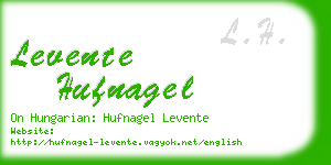 levente hufnagel business card